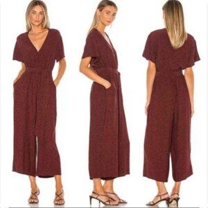 Rails Jumpsuit - Maroon - Cheetah Print - Missing Belt